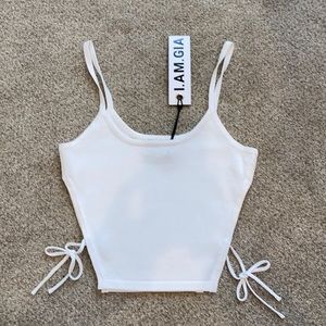 I.AM.GIA White Crop Top